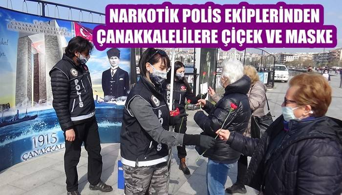 8 Mart Dünya Kadınlar Günü'nde kadınlara maske ve çiçek