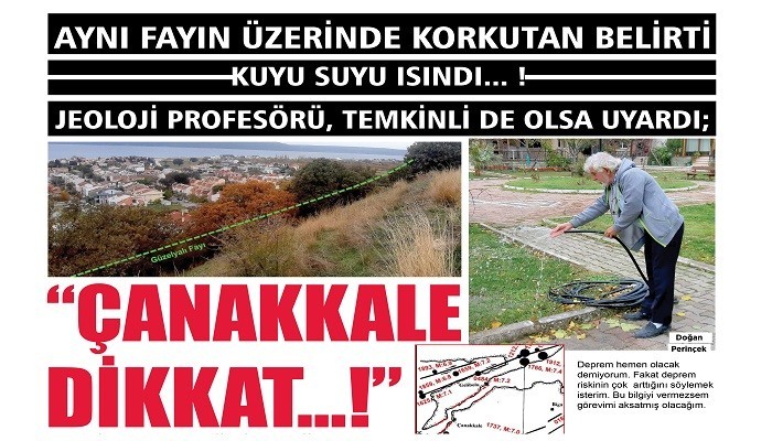 JEOLOJİ Profesörü, TEMKİNLİ DE OLSA UYARDI; 