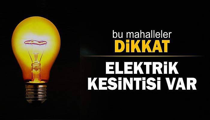 Çanakkale'de 1-2 Kasım'da elektrik kesintisi!