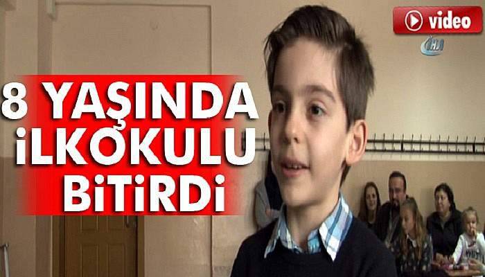 Başarısıyla herkesi şaşırttı! 8 yaşında ilkokulu bitirdi