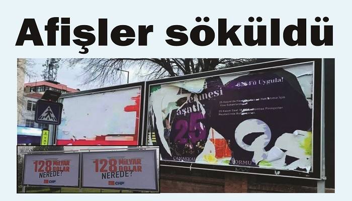 Afişler söküldü