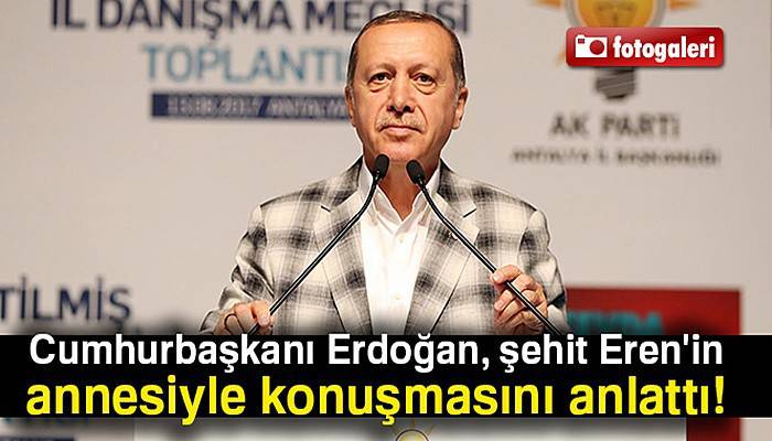 Cumhurbaşkanı Erdoğan, şehit Eren'in annesiyle konuşmasını anlattı