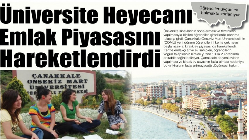 Üniversite Heyecanı Emlak Piyasasını Hareketlendirdi