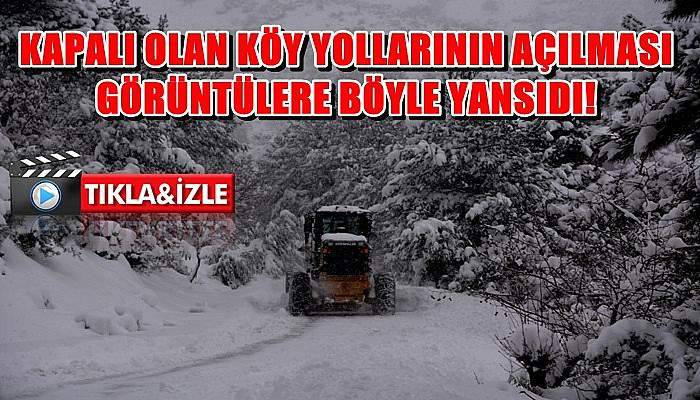Kapalı olan köy yolları açma çalışması
