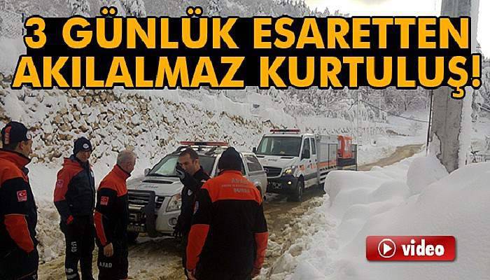 Karda 3 günlük esaret sonrası akılalmaz kurtuluş