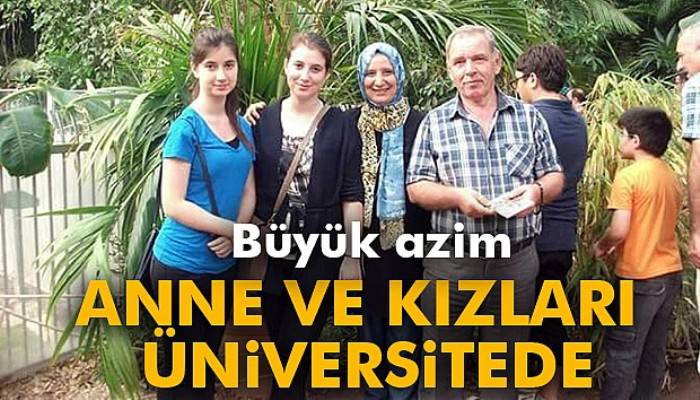 Anne ve kızları üniversitede