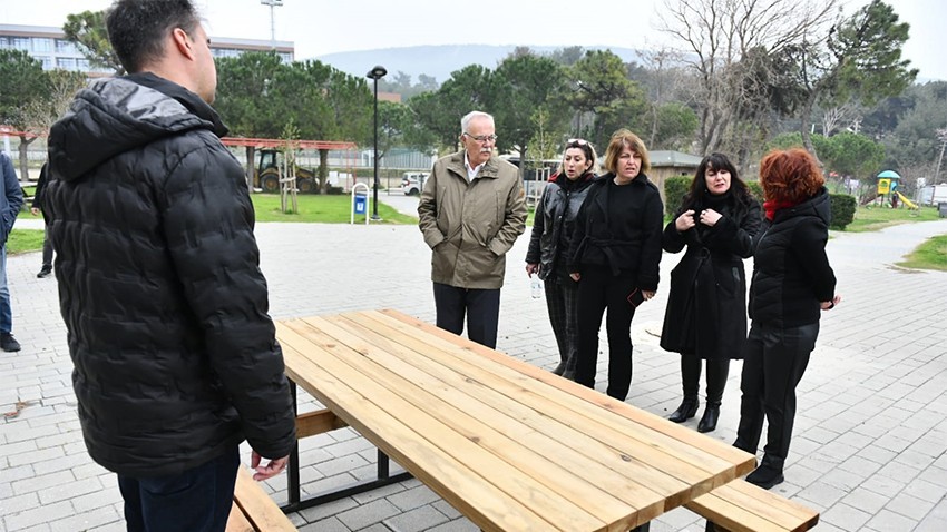 Başkan Gökhan, Güzelyalı ve Dardanos'ta incelemelerde bulundu