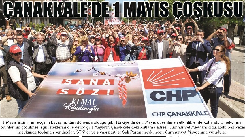 ÇANAKKALE’DE 1 MAYIS ÇOŞKUSU (VİDEOLU)