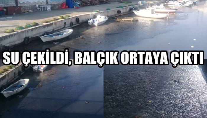 Sarıçay’ın suyu çekildi, balçık ortaya çıktı