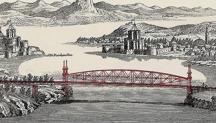 138 yıl önce Çanakkale köprüsü projendirilmiş 