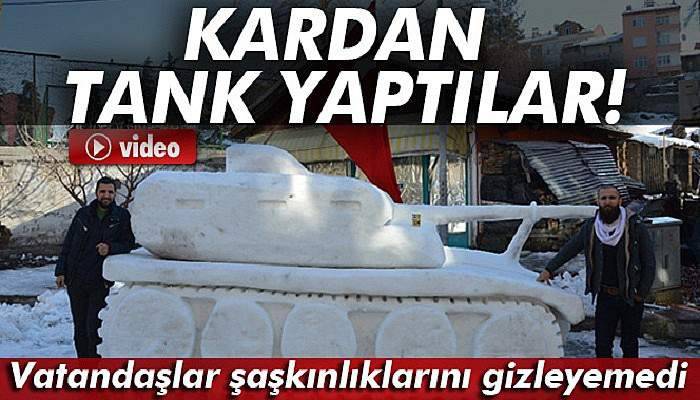  4 ton kar kullanarak tank yaptılar