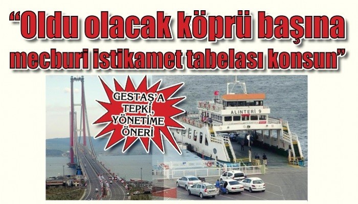 GESTAŞ’A TEPKİ, YÖNETİME ÖNERİ