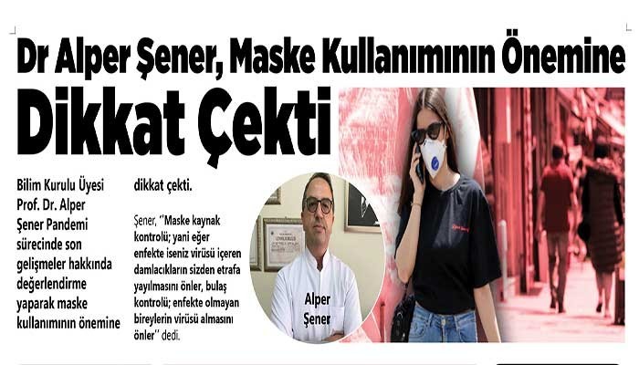 Şener, Maske Kullanımının Önemine Dikkat Çekti