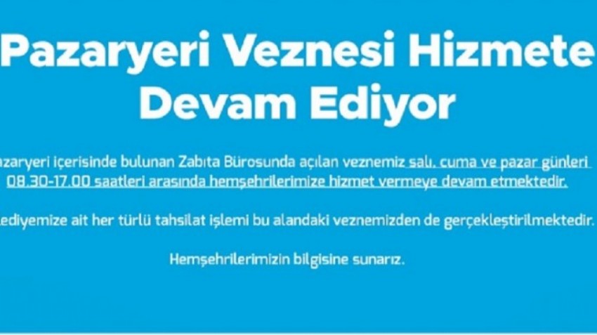 Çanakkale Belediyesi'nden Pazaryeri'nde Yeni Vezne Hizmeti