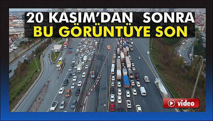 Mahmutbey Gişelerdeki trafik çilesi havadan görüntülendi