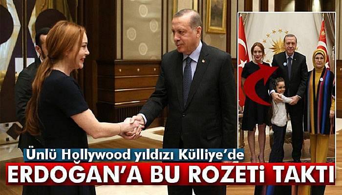 Erdoğan, ABD'li ünlü oyuncu Lindsay Lohan'ı kabul etti