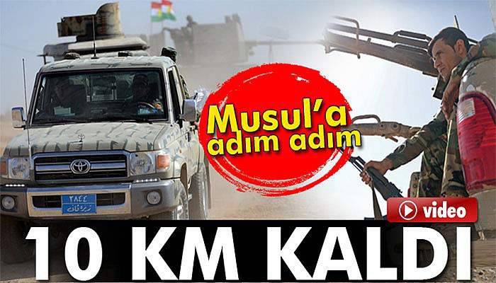 Musul’a 10 km mesafede kontrol Peşmerge’de