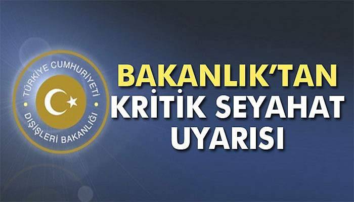 Dışişleri Bakanlığı'ndan Etiyopya için seyahat ve güvenlik uyarısı