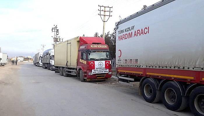 Kepez Belediyesi yardım tırları Elazığ’a ulaştı