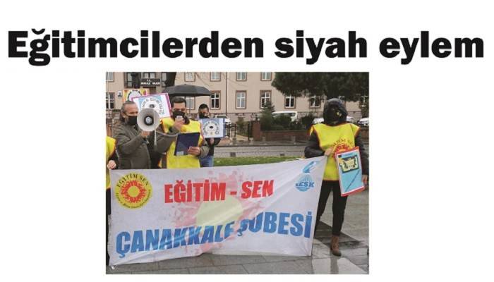 Eğitimcilerden siyah eylem