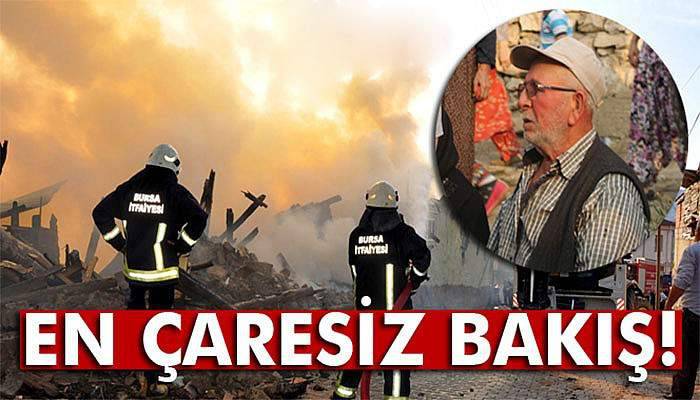 Yaşlı çiftin varı yoğu yangında kül oldu