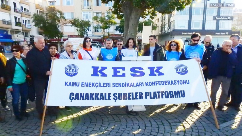 Çanakkale KESK Şubeleri Platformu TÜİK Rakamlarına, Tepki gösterdi
