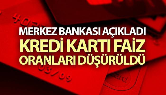 Kredi kartı faiz oranları düşürüldü