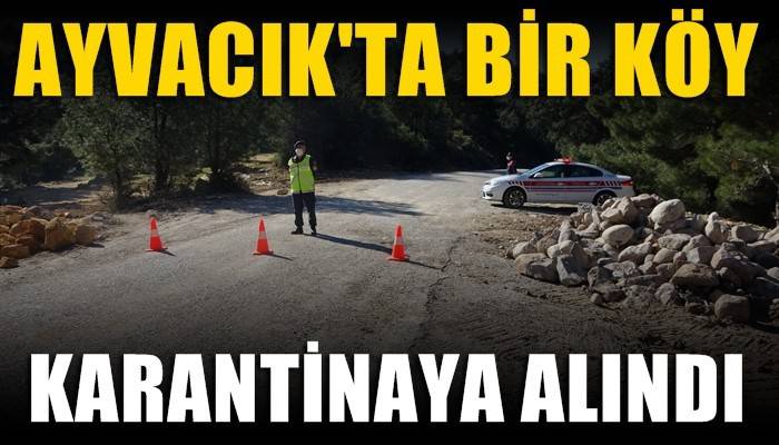 Ayvacık'ta bir köy karantinaya alındı (VİDEO)