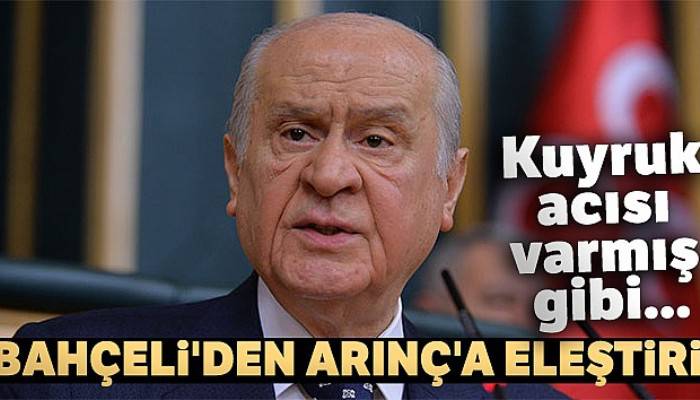 MHP Genel başkanı Bahçeli'den Arınç'a eleştiri!