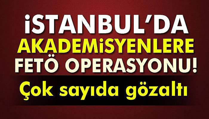 İstanbul’da akademisyenlere FETÖ gözaltısı