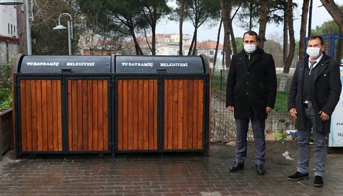 Bayramiç’te çöp konteynerleri değişiyor