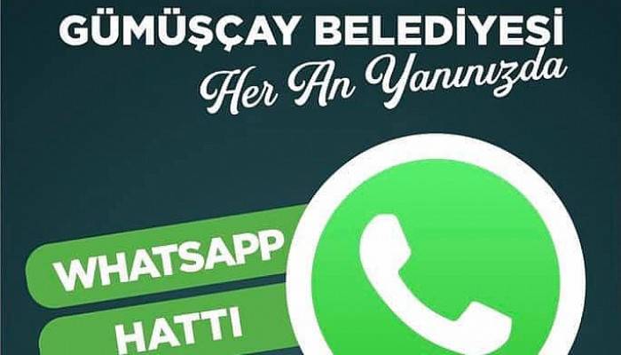 GÜMÜŞÇAY BELEDİYESİ’NDE “WHATSAPP HATTI” DÖNEMİ BAŞLADI