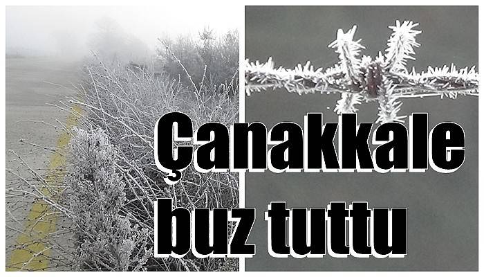 Çanakkale buz tuttu (VİDEO)