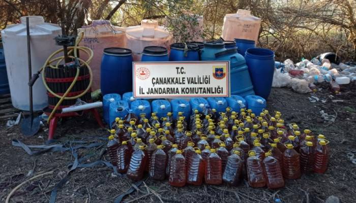 Çanakkale'de 1510 litre kaçak şarap ele geçirildi