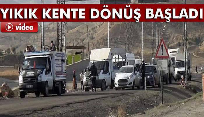 Yıkık kente dönüş başladı