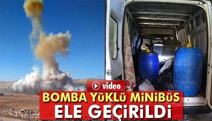 Mardin’de bomba yüklü minibüs ele geçirildi