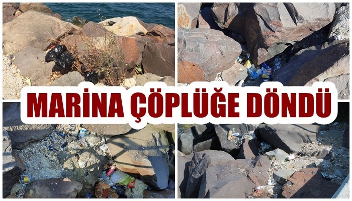 Marina çöplüğe döndü