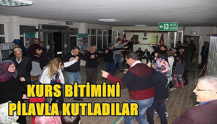 Kurs bitimini pilavla kutladılar