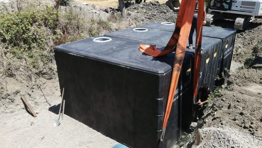 Çanakkale'nin Kangırlı köyü, ilk kez prefabrik foseptik ile modern atık su yönetimine geçti!