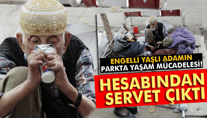 Parkta kalan yaşlı adamın hesabından servet çıktı