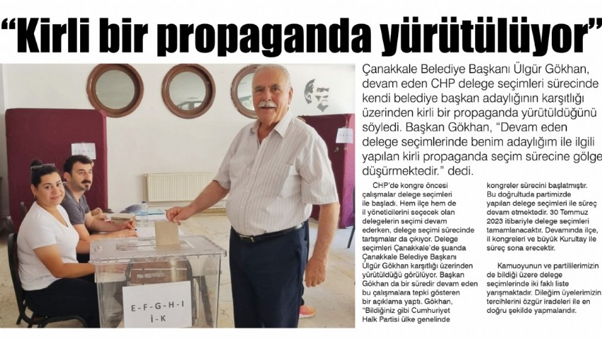 “Kirli bir propaganda yürütülüyor”