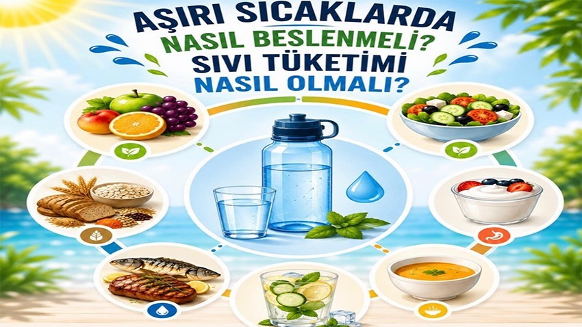 Aşırı Sıcaklarda Beslenme ve Sıvı Tüketimi İçin Sağlık Uyarıları