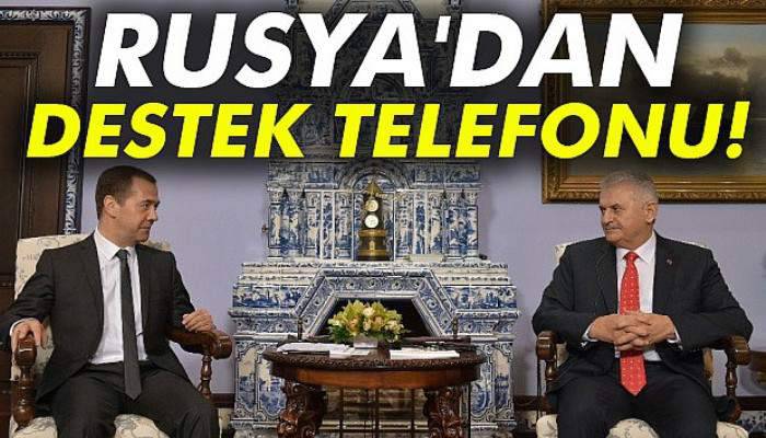 Rusya Başbakanı'ndan Başbakan Yıldırım'a taziye ve destek telefonu