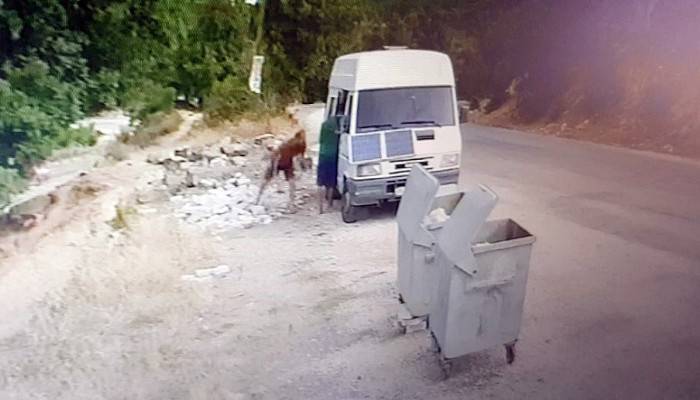 Sözde çevrecilerin hırsızlık anları kameraya yansıdı (VİDEO)