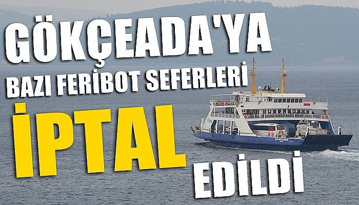 Gökçeada'ya bazı feribot seferleri iptal edildi