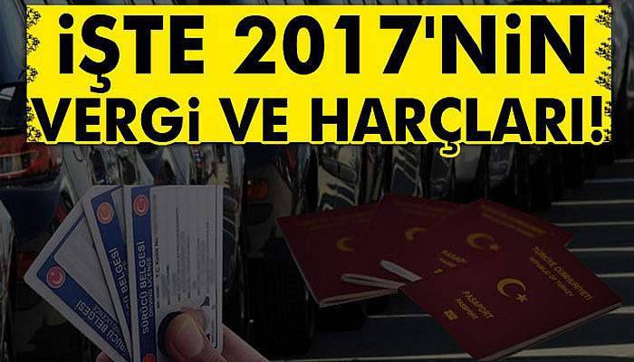 2017'nin vergi ve harçları