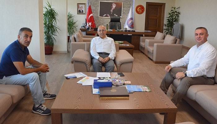 Geyikli Belediye Başkanı Oruçoğlu'dan Rektör Murat'a ziyaret