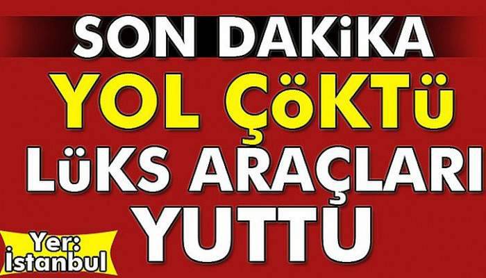 İstanbul Merter'de yol çöktü