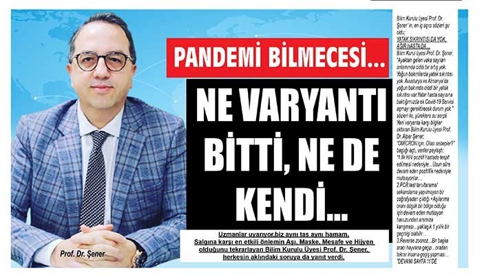 PANDEMİ BİLMECESİ...