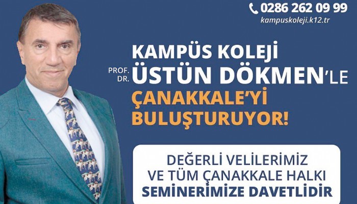 Üstün Dökmen Çanakkale’ye geliyor